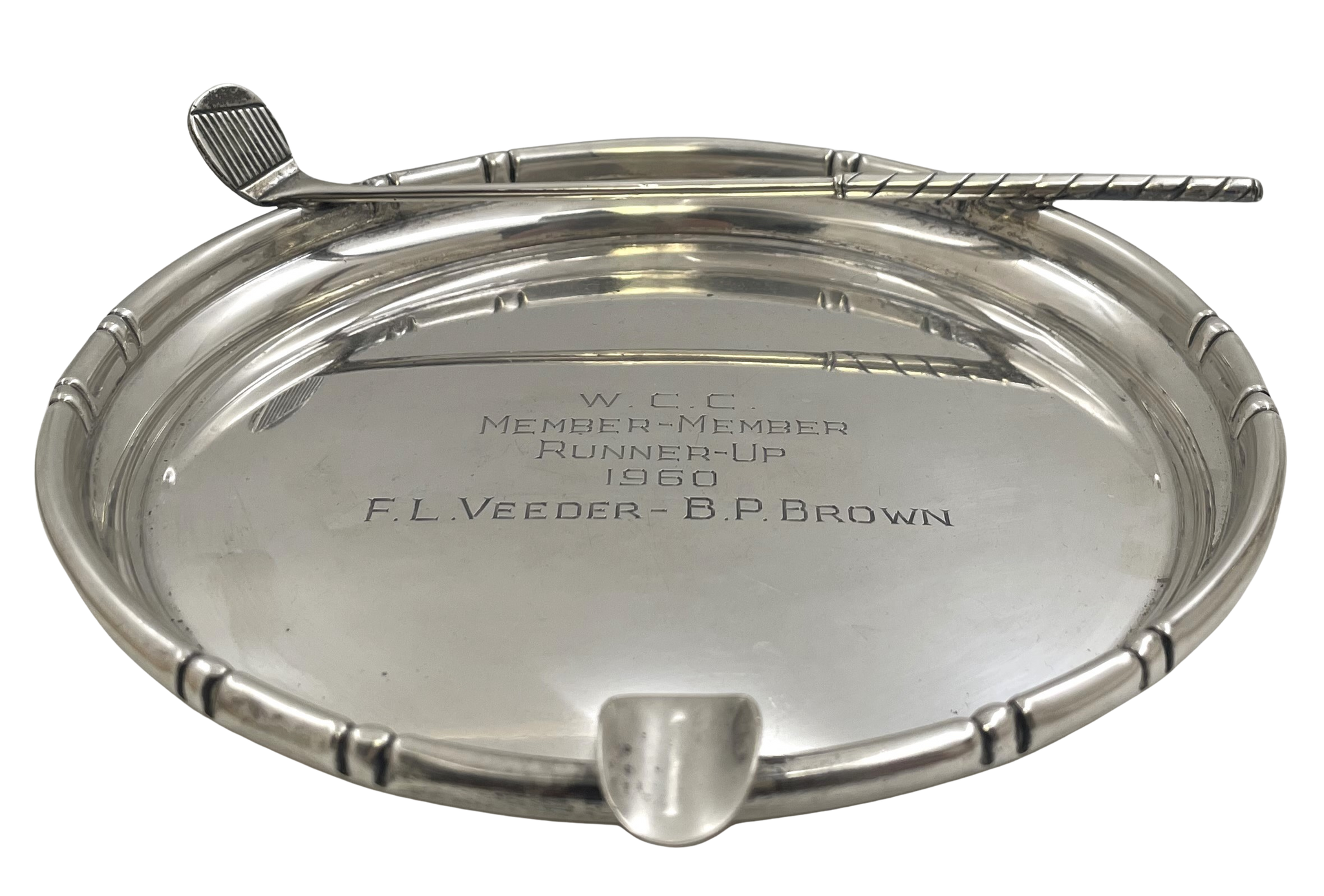 Golf Themed Sterling Silver Cigar Ashtray