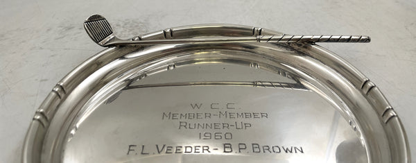 Golf Themed Sterling Silver Cigar Ashtray