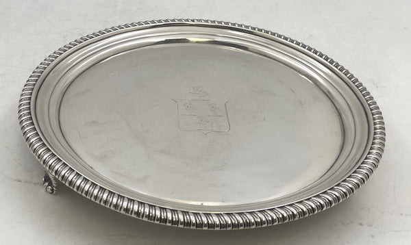 William Bateman Pair of Sterling Silver Salvers / Footed Trays from 1812