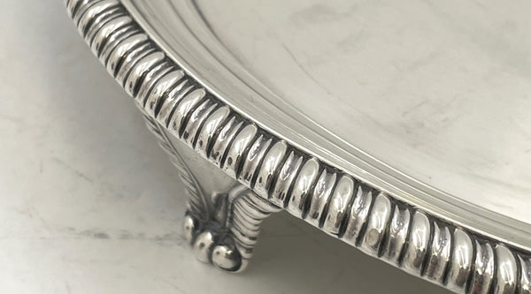 William Bateman Pair of Sterling Silver Salvers / Footed Trays from 1812