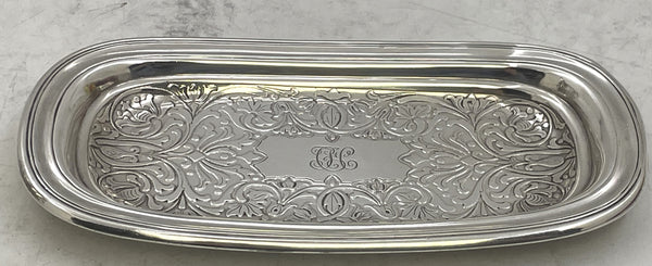 Tiffany & Co. Sterling Silver 1908 Trinket Tray in Art Nouveau Style