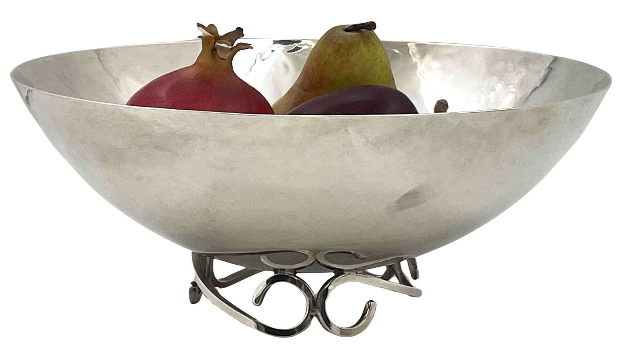 Sciarrotta Sterling Silver Centerpiece Bowl in Mid-Century Modern Style