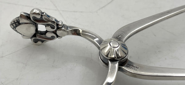 Georg Jensen Sterling Silver Sugar Tongs in Acorn Pattern