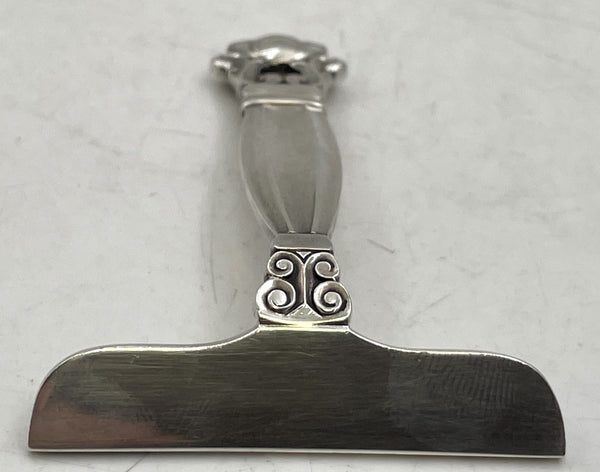 Georg Jensen Sterling Silver Food Pusher in Acorn Pattern