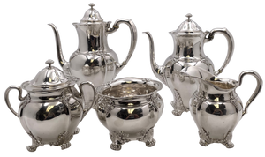 Tiffany & Co. 1896 Sterling Silver 5-Piece Tea & Coffee Set in Holly Pattern?
