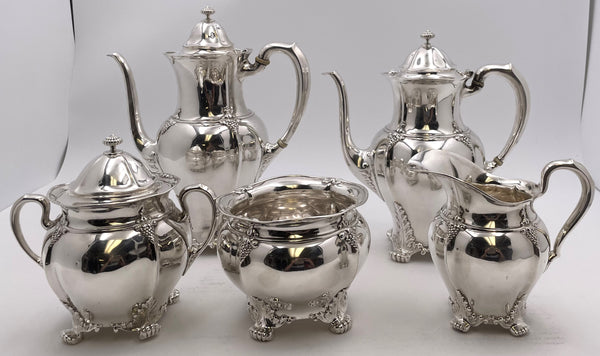 Tiffany & Co. Sterling Silver 6-Piece Tea & Coffee Set on Tray