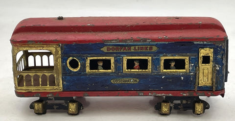 American Flyer Dorfan Vintage O Gauge 1213 Observation Model Train Car from Early 20th Century