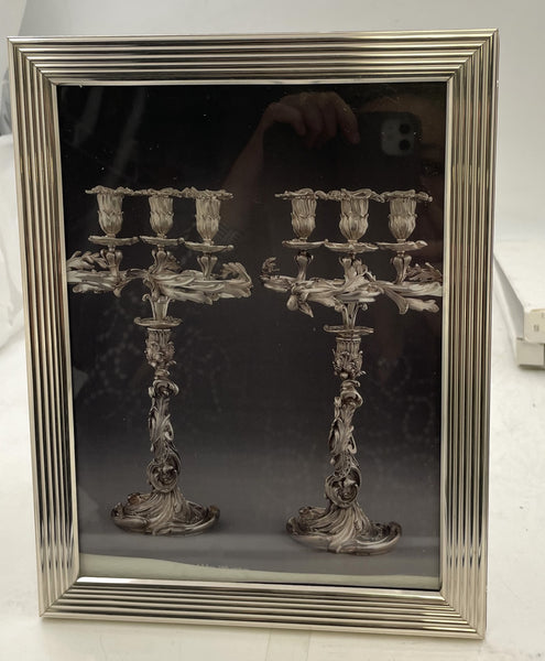 Del Conte Sterling Silver Picture Frame in Mid-Century Modern Style