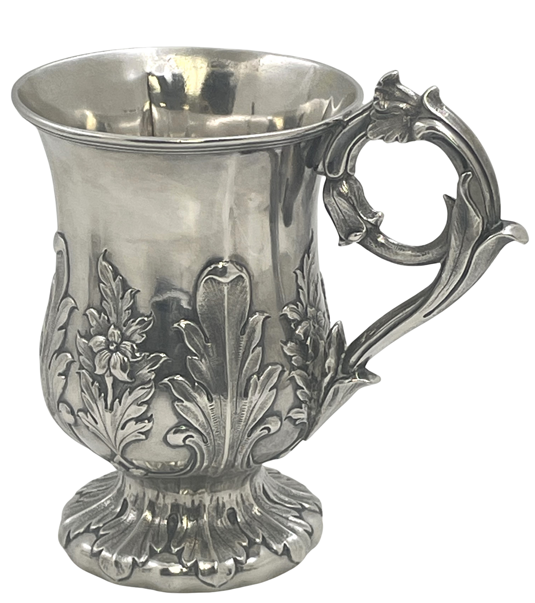 Calcutta Indian Hamilton Sterling Silver Mug from 1830s