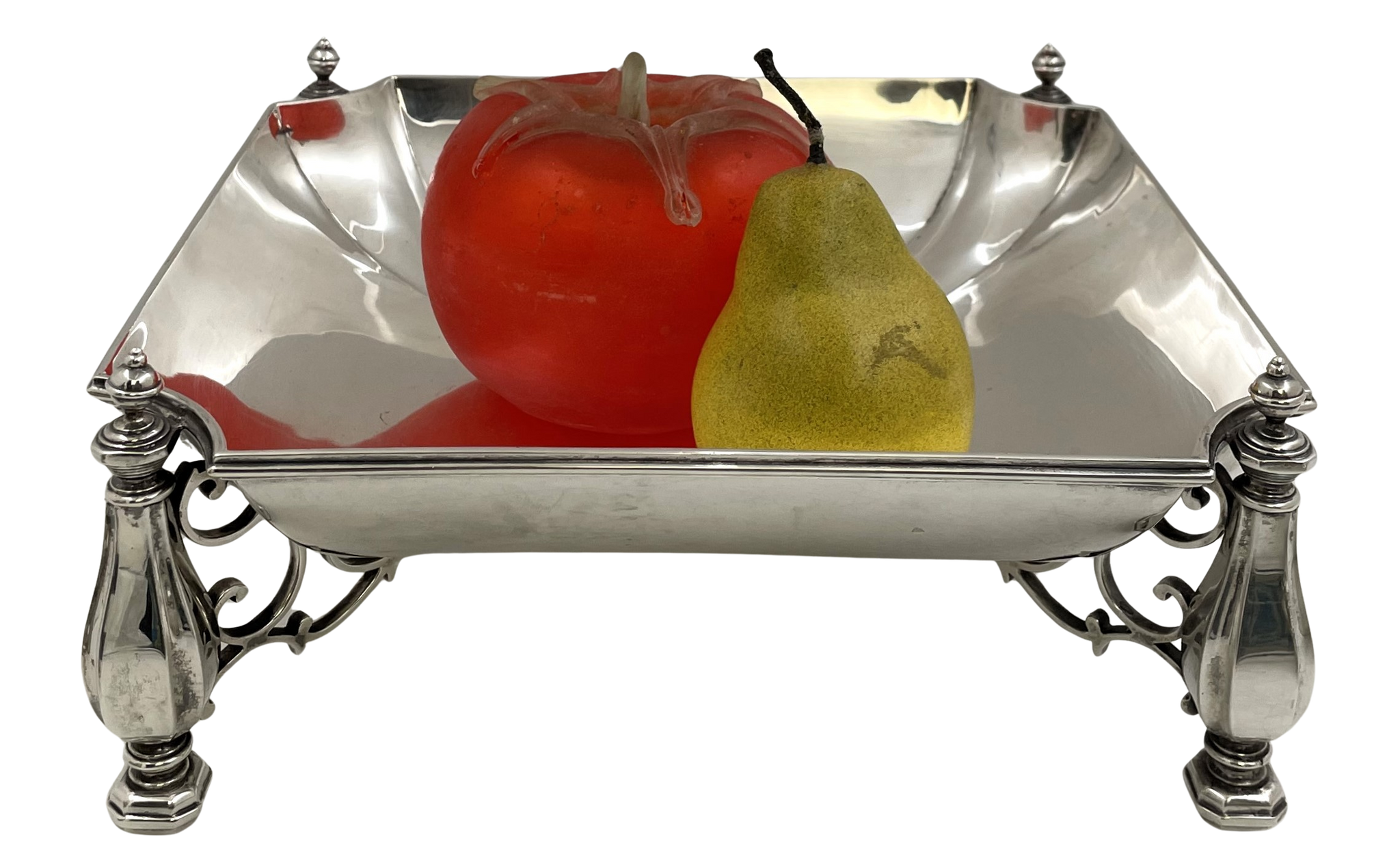 Crichton English Sterling Silver 1923 Footed Centerpiece Bowl in Art Deco Style