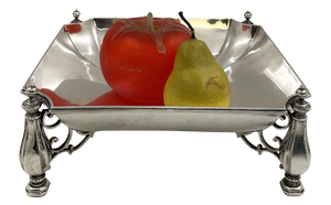 Crichton English Sterling Silver 1923 Footed Centerpiece Bowl in Art Deco Style