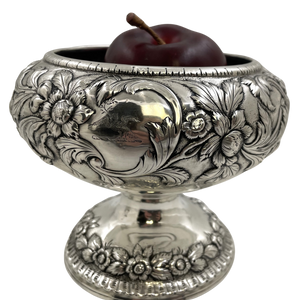 S. Kirk & Son Sterling Silver Castle Landscape Repousse Footed Bowl from 1846-1861