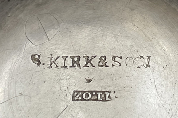 S. Kirk & Son Sterling Silver Castle Landscape Repousse Footed Bowl from 1846-1861