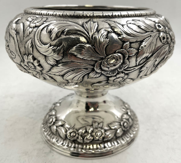 S. Kirk & Son Sterling Silver Castle Landscape Repousse Footed Bowl from 1846-1861