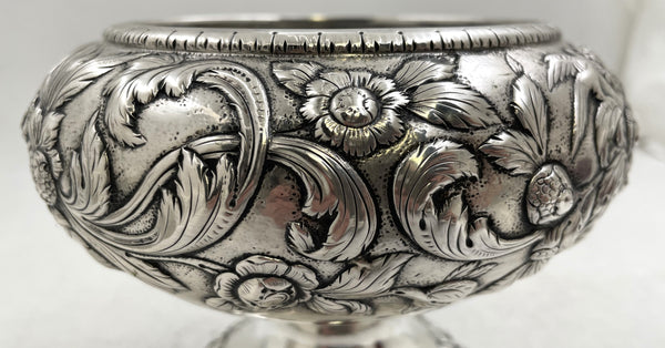 S. Kirk & Son Sterling Silver Castle Landscape Repousse Footed Bowl from 1846-1861