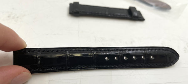 G. Buccellati Rare Set of 4 Black Watch Leather Straps New