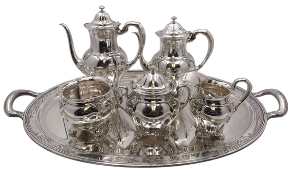Tiffany & Co. Sterling Silver 6-Piece Tea & Coffee Set on Tray