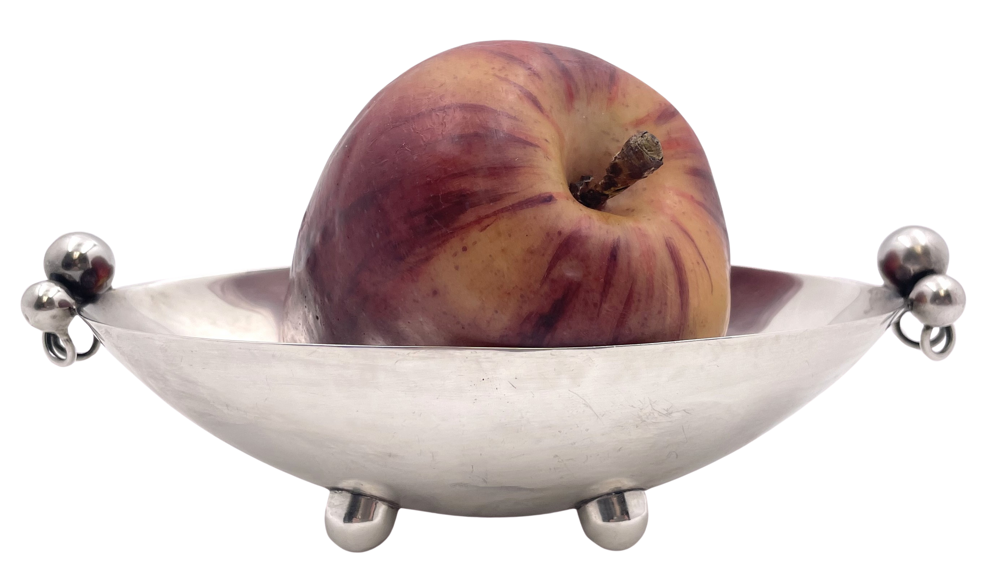 Sciarrotta Sterling Silver Olive/ Nut Dish in Mid-Century Modern Style