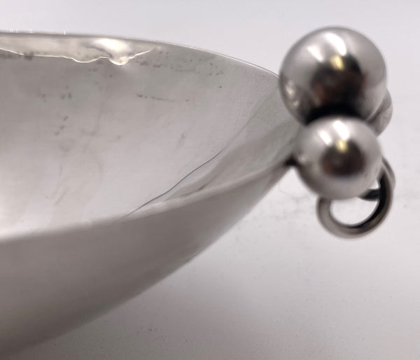 Sciarrotta Sterling Silver Olive/ Nut Dish in Mid-Century Modern Style