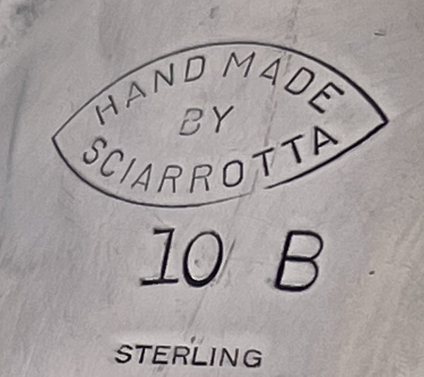 Sciarrotta Sterling Silver Olive/ Nut Dish in Mid-Century Modern Style