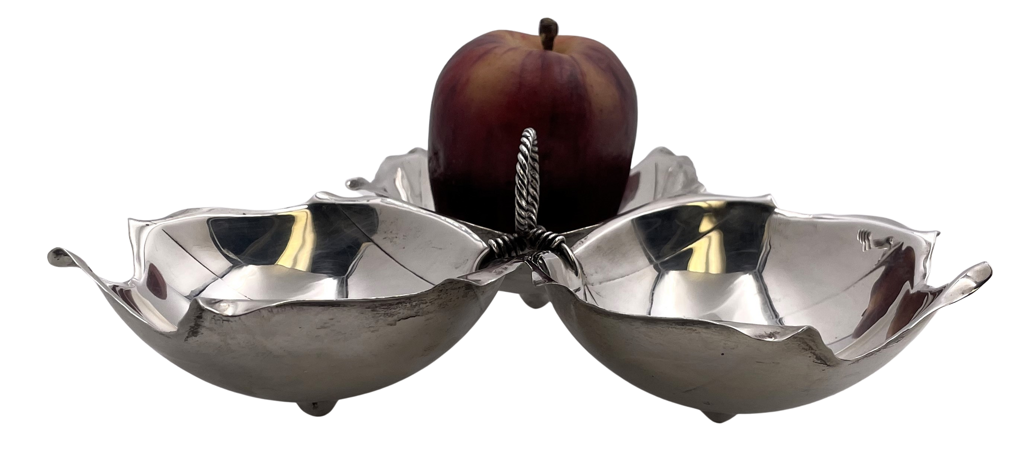 Sciarrotta for Bailey, Banks & Biddle Sterling Silver 3-Part Nut / Dip Dish