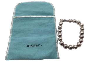 Tiffany & Co. Sterling Silver Bead Ball 10mm Bracelet in Original Pouch