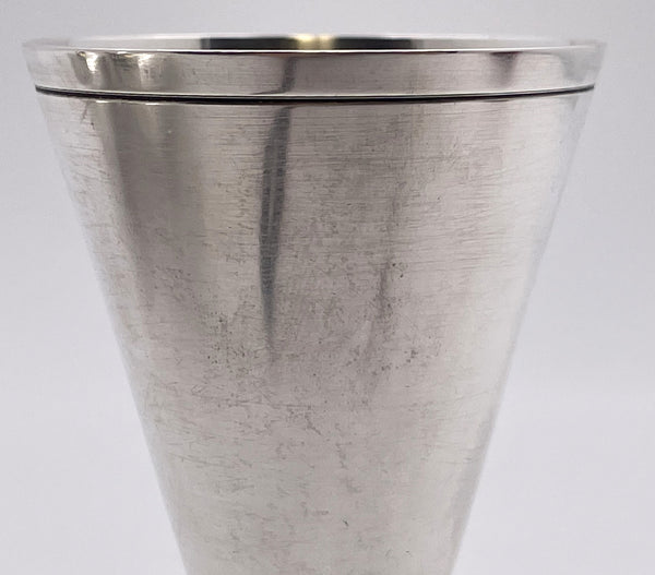 Tiffany & Co. Sterling Silver Cocktail Bar Jigger in Mid-Century Modern Style