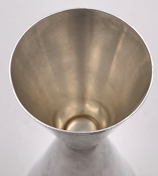 Tiffany & Co. Sterling Silver Cocktail Bar Jigger in Mid-Century Modern Style