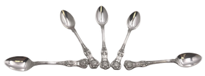 Tiffany & Co. Sterling Silver Set of 5 Demitasse Spoons in English King Pattern