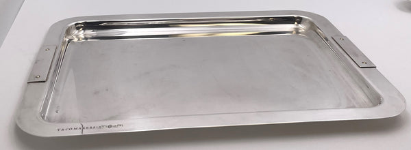 Tiffany & Co. Sterling Silver Rare Italian Bar Tray in Mid-Century Modern Style