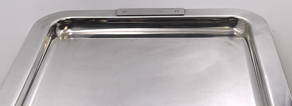 Tiffany & Co. Sterling Silver Rare Italian Bar Tray in Mid-Century Modern Style
