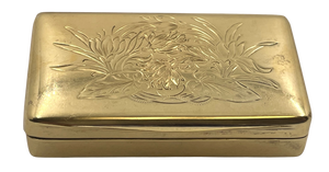 Swedish Gilt Silver Snuff Box with Floral Motifs