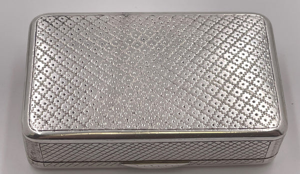 Russian Silver Snuff Box from 1872