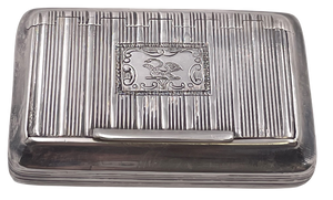 W. Pugh English Georgian Sterling Silver 1816 Snuff Box