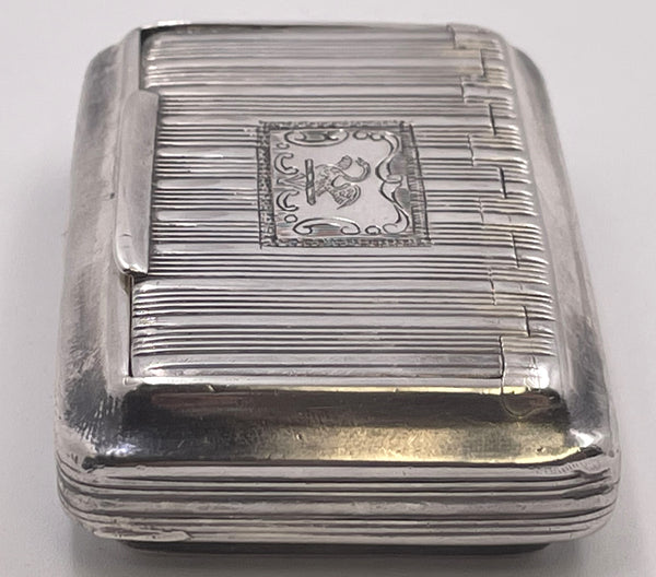 W. Pugh English Georgian Sterling Silver 1816 Snuff Box
