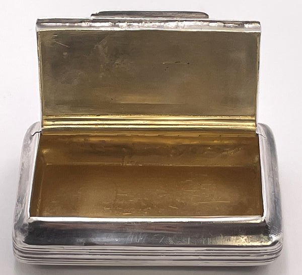 W. Pugh English Georgian Sterling Silver 1816 Snuff Box