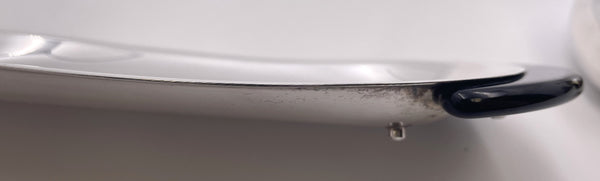Pomellato Sterling Silver Honey Dish on Tray in Mid-Century Modern Style