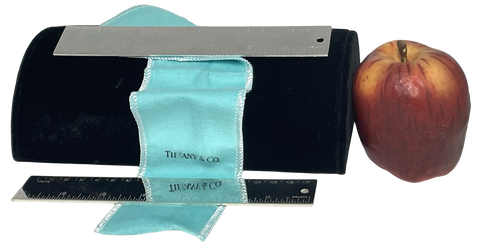 Tiffany & Co. Pair of Silver Metric Rulers in Classic Tiffany-Blue Pouches