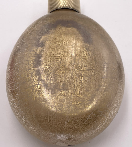 French Sterling Silver & Gilt Glass Flask from Late 19th or Early 20th Century