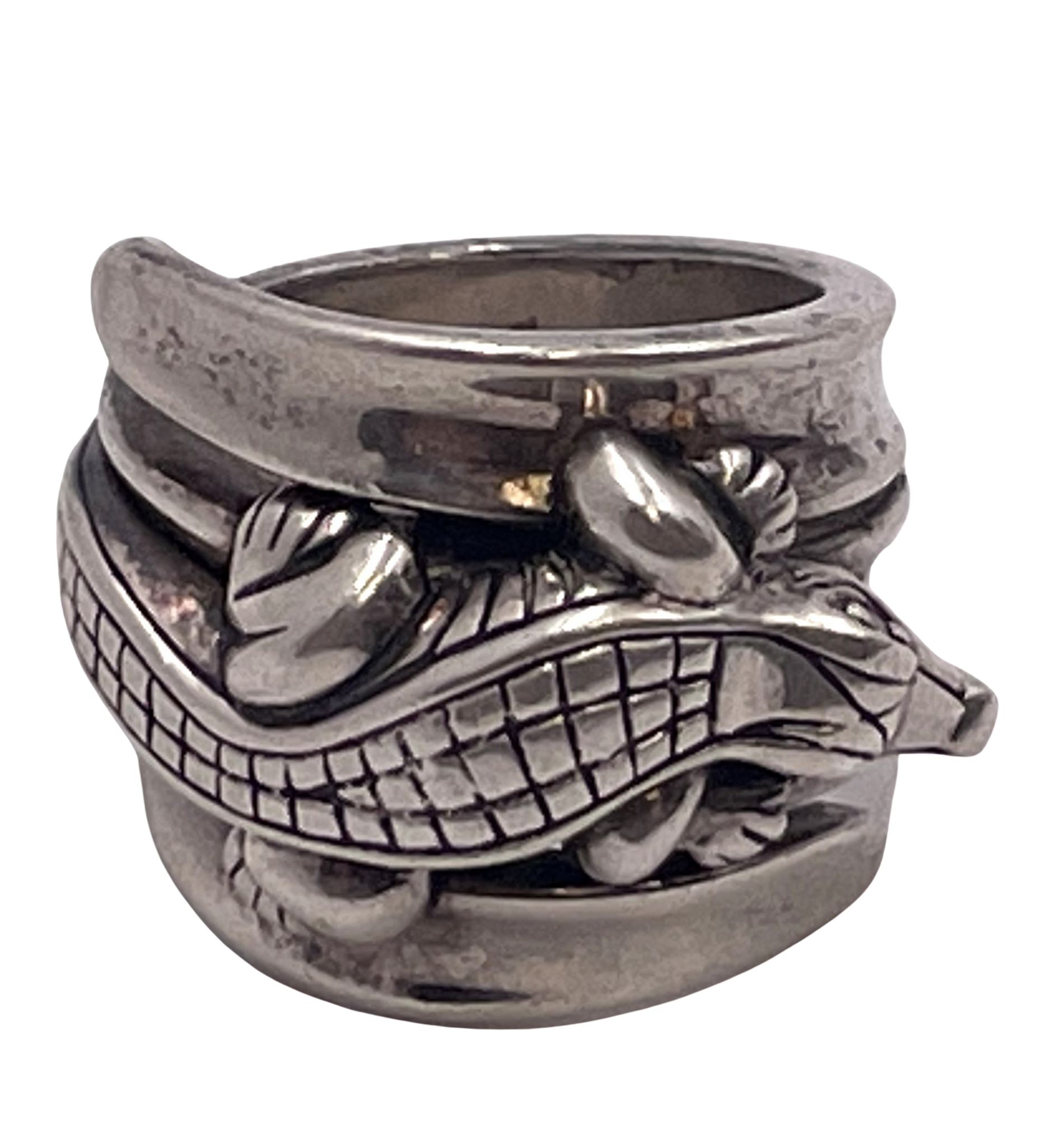 Barry Kieselstein Sterling Silver Alligator Ring