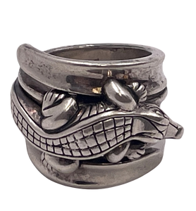 Barry Kieselstein Sterling Silver Alligator Ring