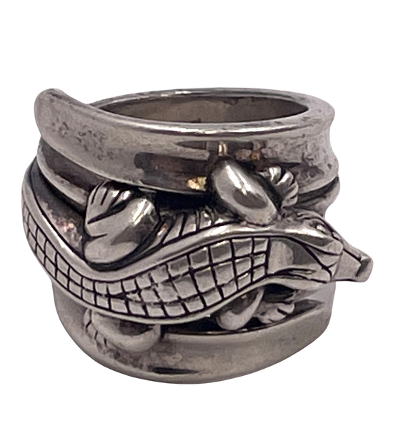 Barry Kieselstein Sterling Silver Alligator Ring