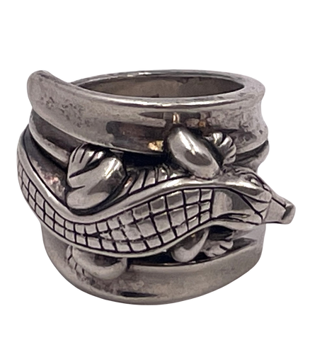 Barry Kieselstein Sterling Silver Alligator Ring
