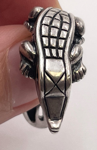Barry Kieselstein Sterling Silver Alligator Earrings