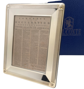 Del Conte Sterling Silver Frame with Floral Motifs New in Box