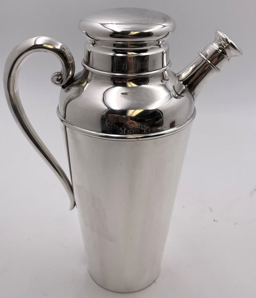 S. Kirk & Son Sterling Silver Cocktail Shaker in Mid-Century Modern Style