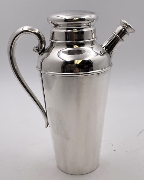 S. Kirk & Son Sterling Silver Cocktail Shaker in Mid-Century Modern Style