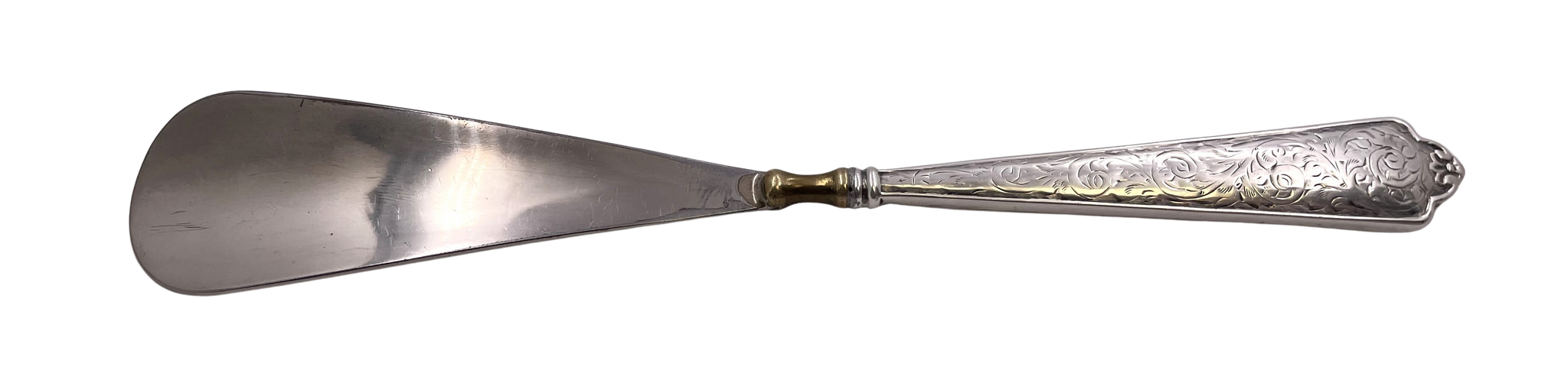 Sterling Silver Shoehorn with Engraved Motifs