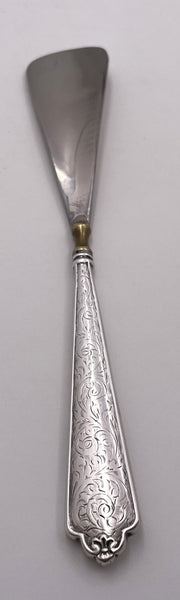 Sterling Silver Shoehorn with Engraved Motifs