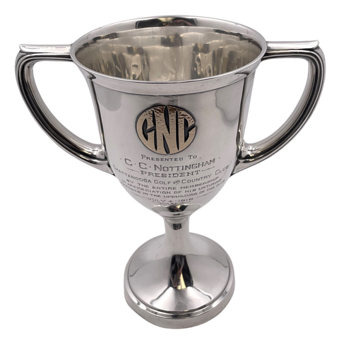 Gorham Gold and Sterling Silver 2-Handled 1915 Trophy Cup for Chattanooga Golf & Country Club